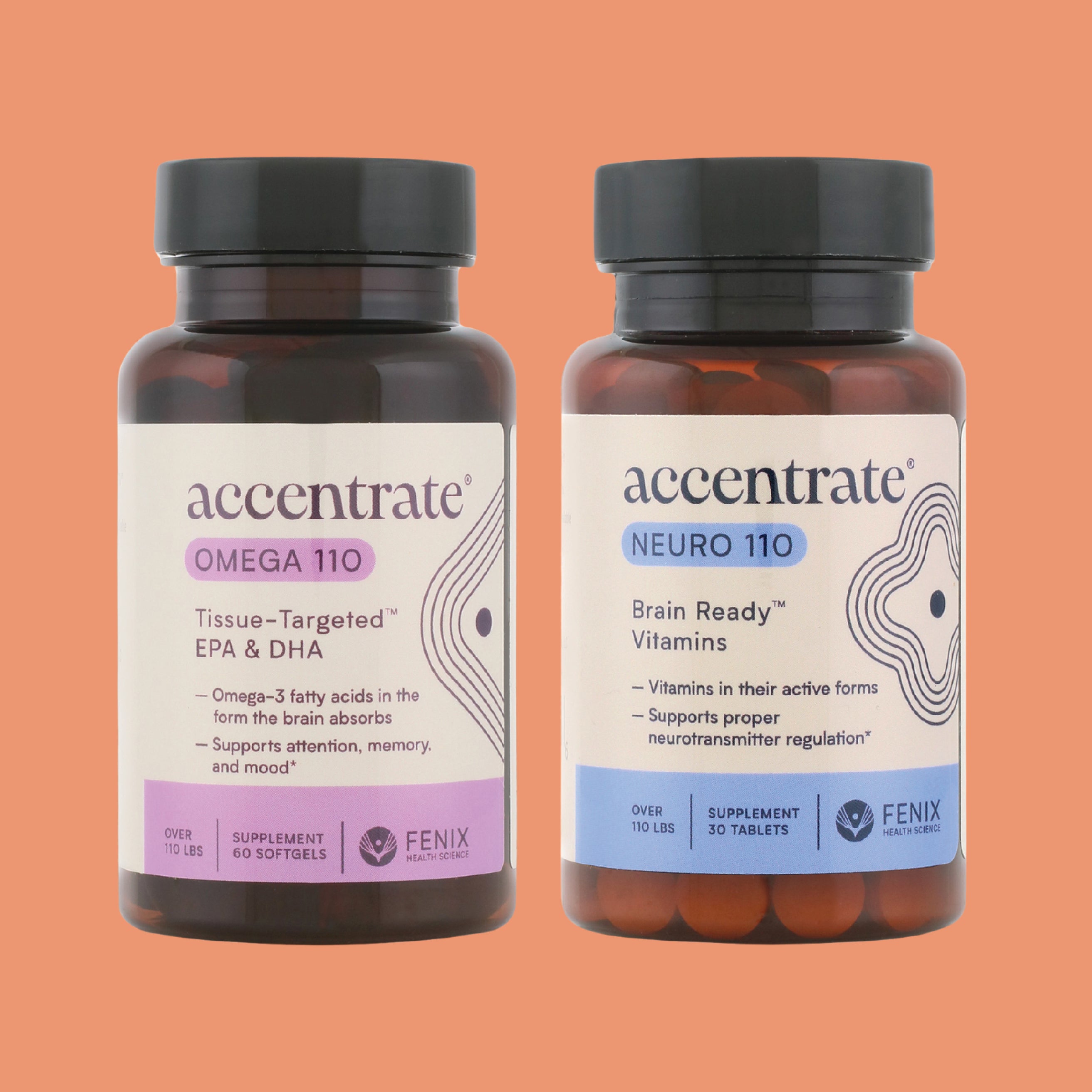 Accentrate® Omega 110 & Neuro 110 Bundle Bundle Fenix Health Science