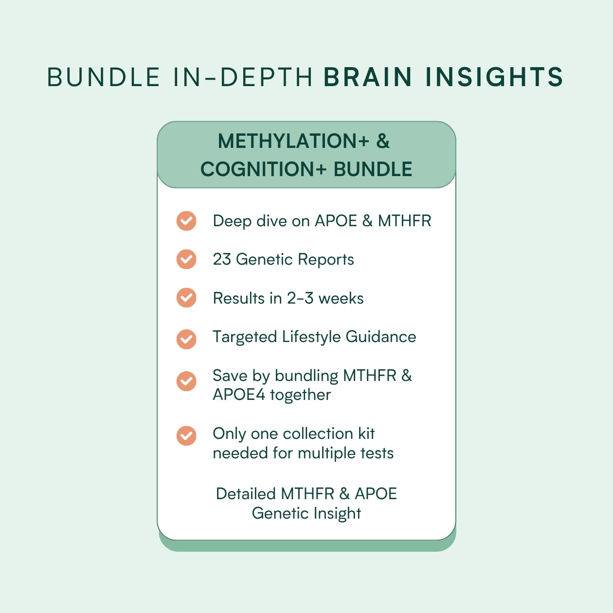 Methylation+ & Cognition+ Gene Test Bundle Genetic Test Kit Fenix Health Science