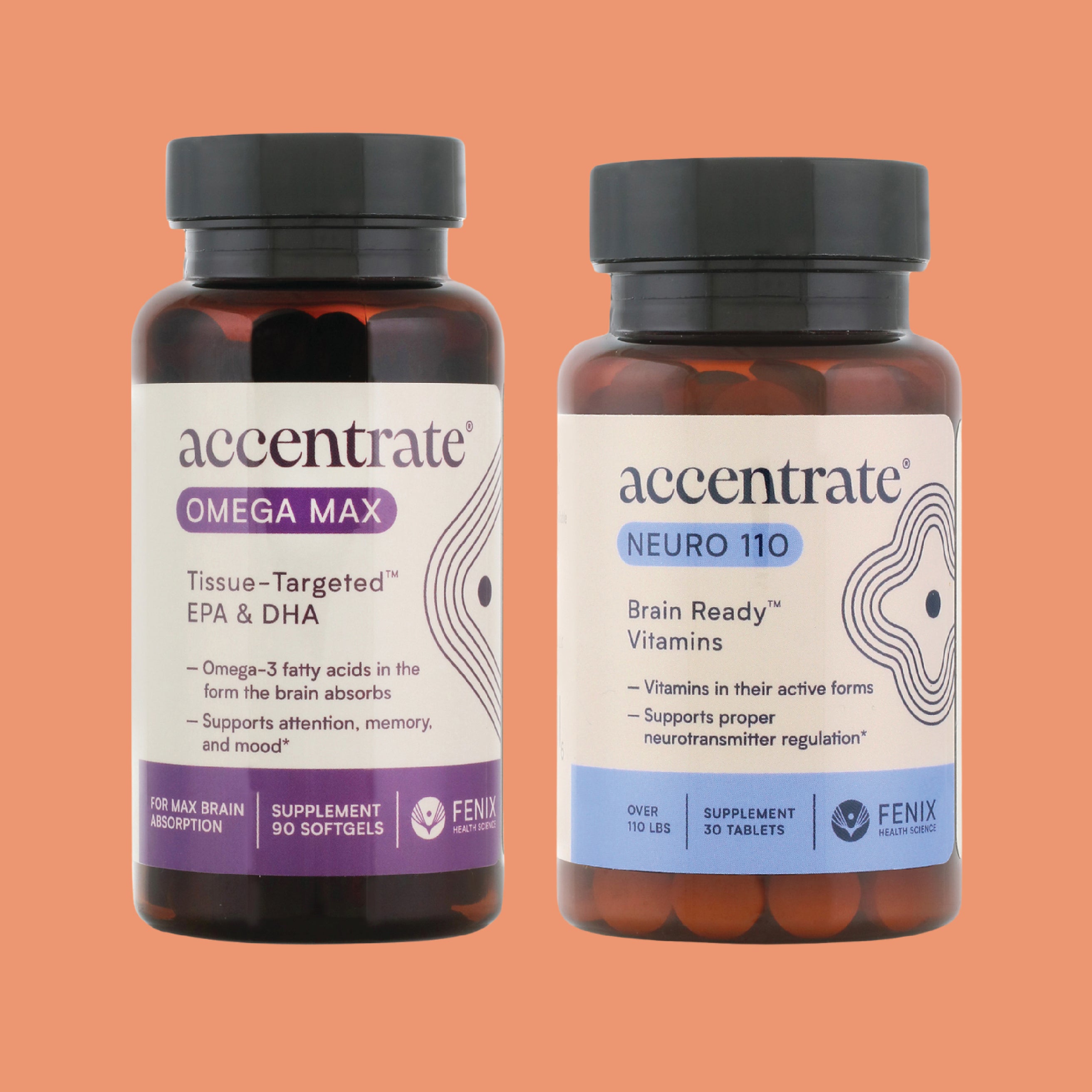 Accentrate® Omega Max & Neuro 110 Bundle Bundle Fenix Health Science