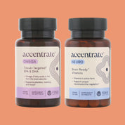 Accentrate Omega & Neuro Bundle – complete omega-3 and active B-vitamin combo for ADHD and cognitive support for kids under 110 lbs
